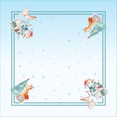 Guardanapo Estampado Natal Boneco de Neve Azul 45cm - Ela Decora